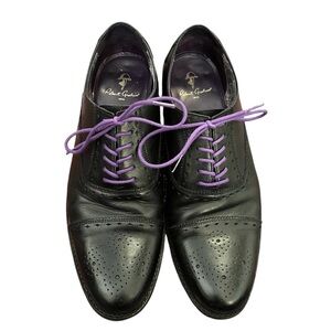 Robert Graham Leather Brogue Dress Shoe Size 11 Black Classic Formal Work Preppy